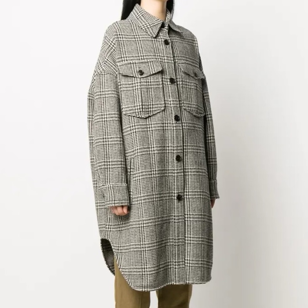 Isabel Marant Étoile Obira houndstooth shirt coat